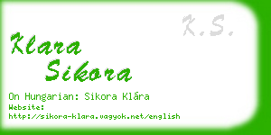 klara sikora business card